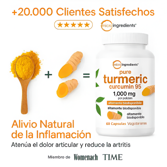 🌿   Turmeric® 4 en 1 – Alivio natural para la inflamación y el dolor 💪