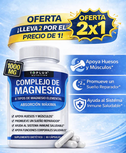 Complejo De Magnesio 8 en 1 | 2X1 Por Tiempo Limitado