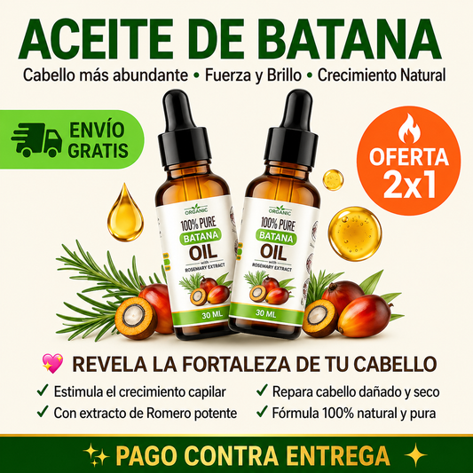 2X1 ACEITE DE BATANA - Hidratación y Fortalecimiento Capilar - 30ML